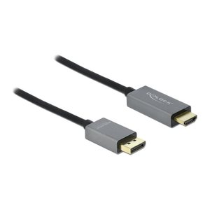 DELOCK DisplayPort 1.4 > HDMI Kabel 4K 60Hz (HDR) 2.0m aktiv