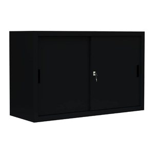 LÜLLMANN Schiebetürenschrank, 550129 tiefschwarz 1 Fachboden 120,0 x 45,0 x 75,0 cm