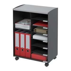 PAPERFLOW Bürowagen schwarz 51,4 x 33,0 x 72,0 cm