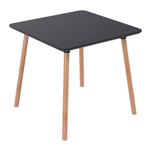 meet powered by PAPERFLOW PALOMBA Bistrotisch quadratisch MDF-Platte schwarz 80,0 x 80,0 x 75,0 cm, 1 St.