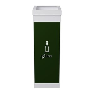 PAPERFLOW Mülleimer 60,0 l weiß, grün, 1 St.