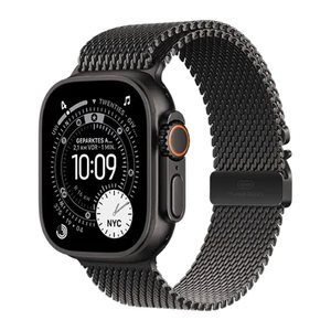 Apple Watch Ultra 3 Milanaise Armband Medium  schwarz