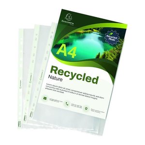 Exacompta Prospekthüllen Forever DIN A4 transparent genarbt 0,12 mm, 25 St.