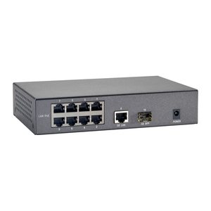 LevelOne PoE+Switch 8xFE PoE/1xGE/1xSFP 90W unmanaged Met.