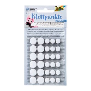 folia Klettpunkte schwarz, weiß, 60 St.