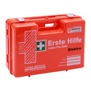 LEINA-WERKE Erste-Hilfe-Koffer Pro Safe Elektro DIN 13157 + Erweiterung orange