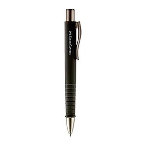 FABER-CASTELL Kugelschreiber POLY BALL Urban all black, Schreibfarbe: blau, 1 St.