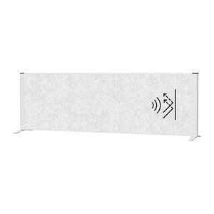 MAUL Akustik-Tischtrennwand MAULconnecto 9852695, hellgrau 160,0 x 50,0 cm, 1 St.