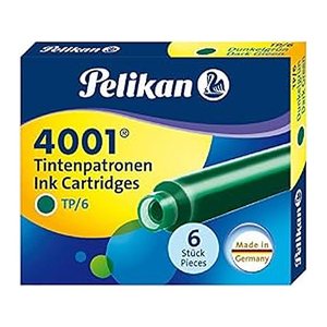 Pelikan Tintenpatronen für Füller 4001 TP/6 dunkelgrün, 6 St.
