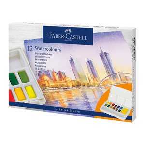 FABER-CASTELL Aquarellfarben farbsortiert, 12 St.