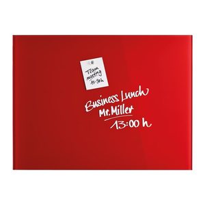 magnetoplan Glas-Magnettafel 80,0 x 60,0 cm intensiv-rot