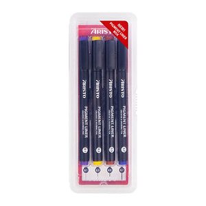 ARISTO Pigment Fineliner schwarz 0,1 + 0,3 + 0,5 + 0,7 mm, 4 St.