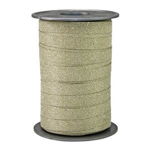 PRÄSENT Geschenkband POLY GLITTER Glitter gold 10,0 mm x 100,0 m