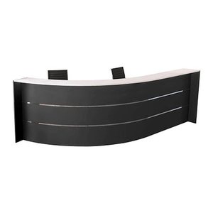 Kerkmann Empfangstheke BARI gebogen, anthrazit, weiß 334,0 x 182,5 x 112,0 cm