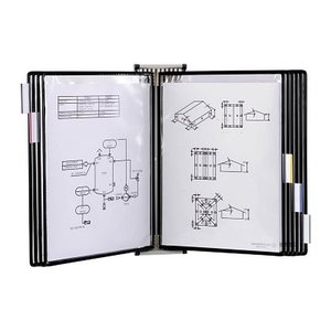 tarifold Wand-Sichttafelsystem 418107 DIN A3 schwarz mit 10 St. Sichttafeln, 1 St.
