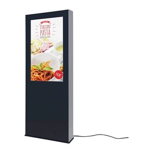 Showdown® Displays Digitale Outdoor-Stele Infostele mit LED-Display, schwarz, 138,7 cm (54,6 Zoll)
