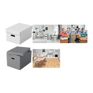 Esselte Home Aufbewahrungsboxen 17,5 l grau 26,5 x 36,5 x 20,5 cm, 3 St.