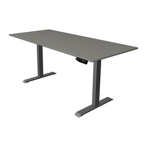 Kerkmann Move 1 elektrisch höhenverstellbarer Schreibtisch grafit rechteckig, T-Fuß-Gestell grau 180,0 x 80,0 cm
