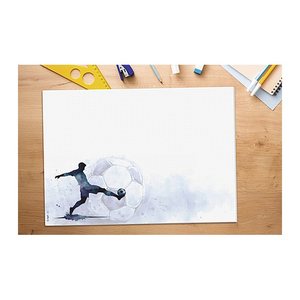 SIGEL Schreibtischunterlage Goal Zone hellblau Papier 42,0 x 29,7 cm, 30,0 Blatt