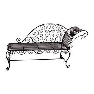 Garden Pleasure Gartenbank LAMINGTON 950393 schwarz Metall 163,0 cm