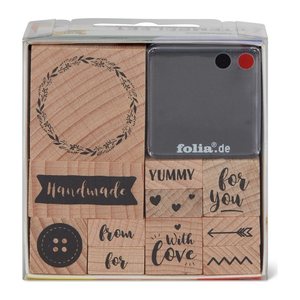 folia Motivstempel-Set HANDMADE, 1 Set