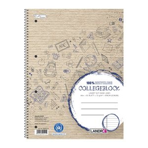 herlitz Collegeblock Recycling liniert DIN A4 Innenrand, 1 St.