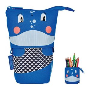 herlitz Stiftehalter Whale blau Kunststoff 14,0 x 7,5 x 18,5 cm