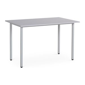 Mehrzwecktisch mit Überstand – Gestell in Lichtgrau (600 x 1200 x 750 mm)