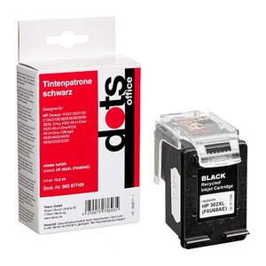 dots  schwarz Druckerpatrone kompatibel zu HP 302XL (F6U68AE)