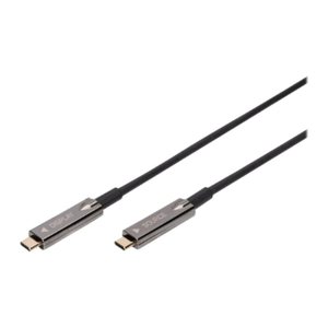DIGITUS USB-C/USB-C Glasfaserkabel AK-330160-150-S 15,0 m schwarz, 1 St.