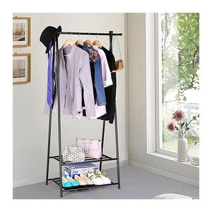 SONGMICS Kleiderständer HSR05BV1 schwarz Metall 87,5 x 155,0 cm, 1 St.