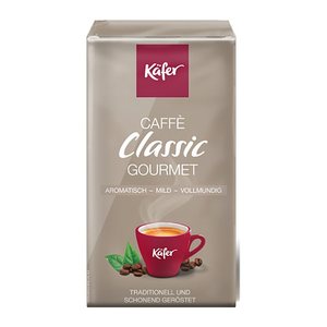 Käfer Caffé Classic Gourmet Kaffee, gemahlen, Arabica- und Robustabohnen mild, 500 g