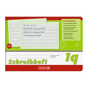 BRUNNEN Schreiblernheft Lineatur 1q liniert DIN A5 quer ohne Rand, 16 Blatt, 1 St.