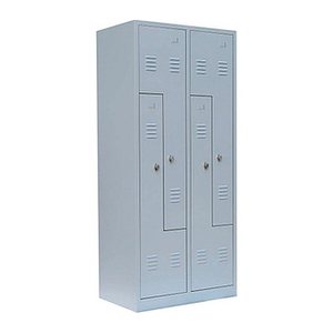 LÜLLMANN Z-Spind lichtgrau 525110, 4 Schließfächer 80,0 x 50,0 x 180,0 cm