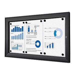 Showdown® Displays Schaukasten schwarz 3x DIN A4 74,1 x 2,3 x 38,8 cm, 1 St.