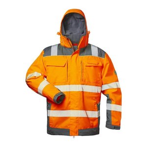 elysee® unisex Warnjacke Winter NIKLAS orange, grau Größe XL