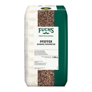 Fuchs  Pfeffer schwarz geschrotet Gewürz, 1,0 kg