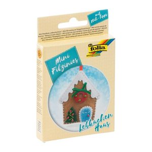 folia Nähset Mini Filzinies LEBKUCHENHAUS braun