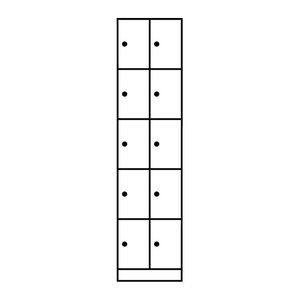 CP Schließfachschrank S 2000 Classic lichtgrau 80700-20 S10000, 10 Schließfächer 46,0 x 48,0 x 195,0 cm