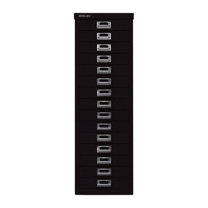 BISLEY MultiDrawer™ L3915 Schubladenschrank schwarz 15 Schubladen 27,8 x 38,0 x 85,7 cm, 1 St.