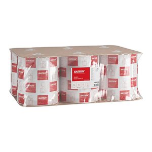 KATRIN Handtuchrollen System L2 2-lagig weiß, 6 Rollen
