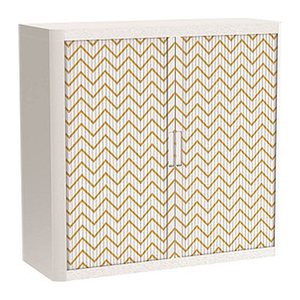 PAPERFLOW easyOffice Classic Chic Rollladenschrank 60052 2 Fachböden 110,0 x 41,5 x 104,0 cm