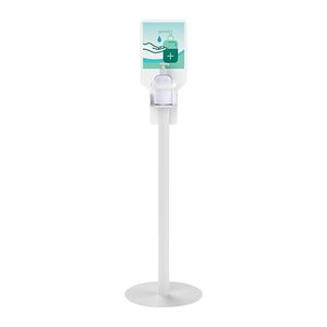 PAPERFLOW Desinfektionsspender stehend PUGH.13 weiß Stahl 1,0 l, 1 St.