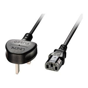 LINDY IEC-Netzkabel UK C13 3m