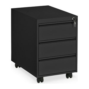 Rollcontainer aus Stahl – Tiefschwarz