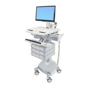 ergotron Visitenwagen StyleView SV44 Monitor Gelenk grau für 1 Monitor, 1 Tastatur, 1 Maus, CPU, Notebook, Kamera, Scanner