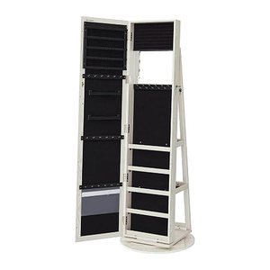SONGMICS Schmuckschrank weiß 2 Fachböden