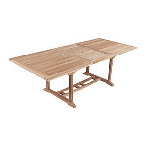 Garden Pleasure Gartentisch SOLO natur rechteckig 100,0 x 180,0 / 240,0 x 75,0 cm