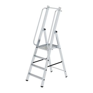 MUNK Podestleiter 51094 silber 4 Stufen, H: 194,0 cm