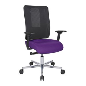 Topstar Bürostuhl Sitness Open X (N) Deluxe Alu mit Schiebesitz, OX39WTW2 T330 Stoff lila, Gestell alu
